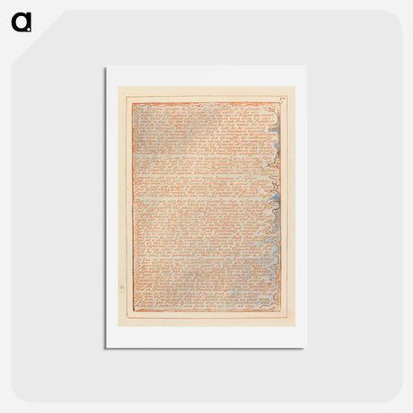 アートポストカード-His Spectre divides.... - ウィリアム ブレイク Postcard.