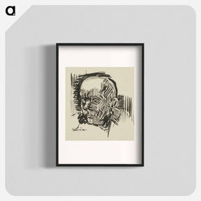 アートポスター-Sketchbook 22 head of a man - アーノルド ピーター ワイズ クビンチャン Poster.