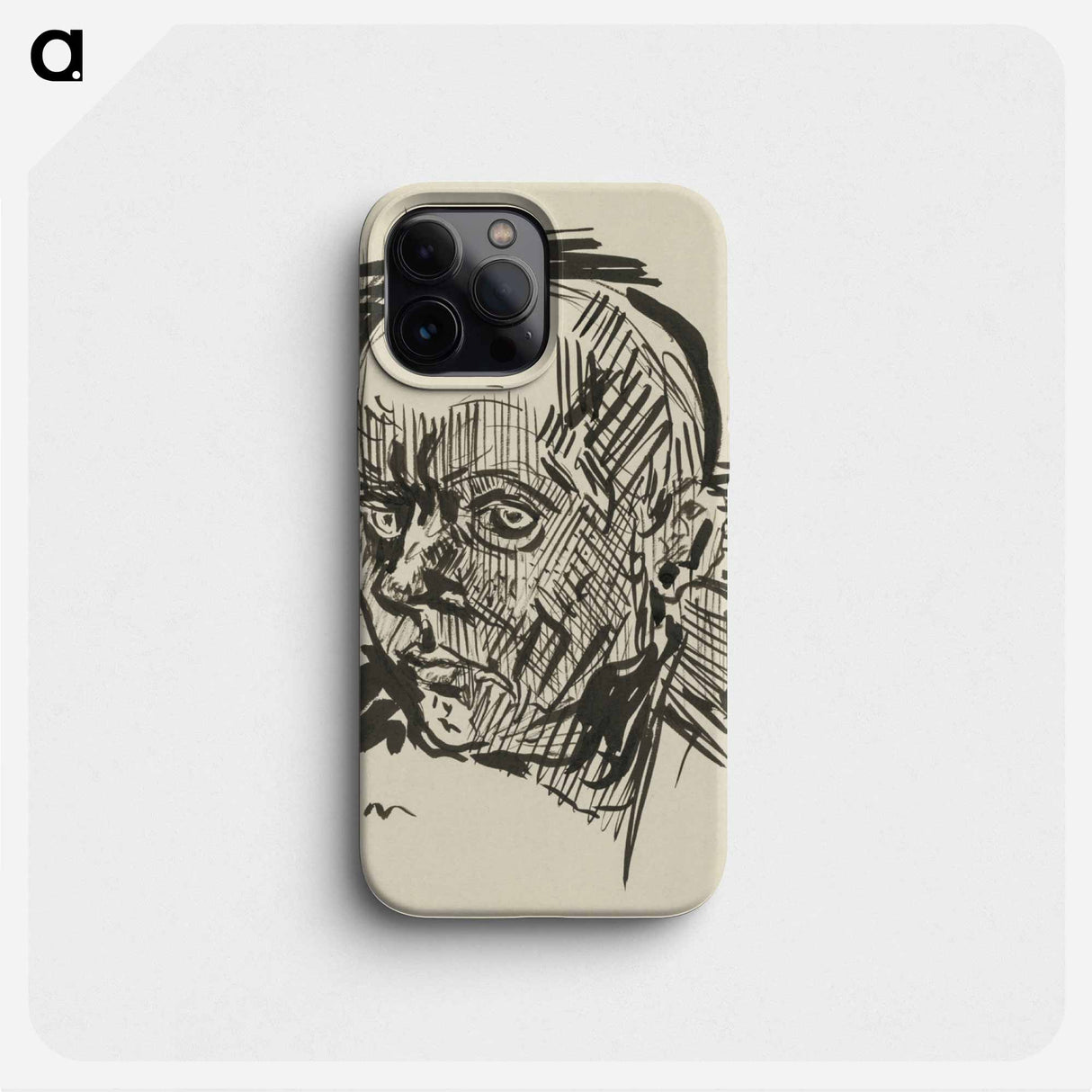 Sketchbook 22 head of a man - アーノルド ピーター ワイズ クビンチャン Phone Case.