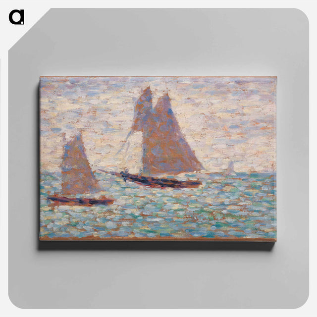 アートパネル-Two Sailboats at Grandcamp
 - バーンズ・コレクション Canvas.