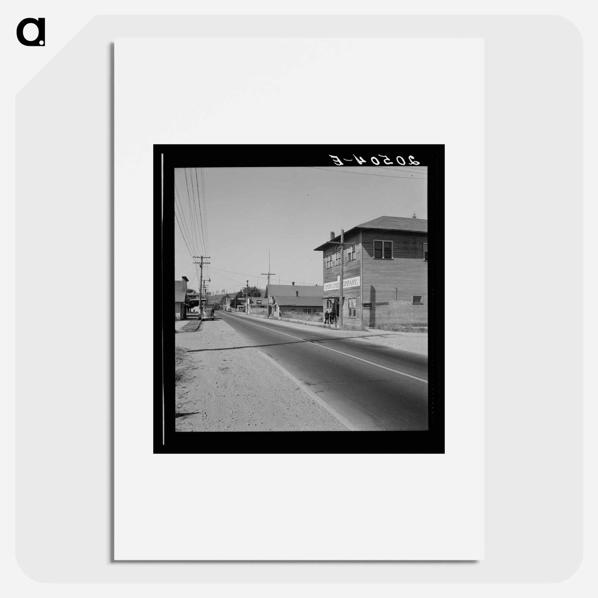 Entering main street from the north - Dorothea Lange Poster.