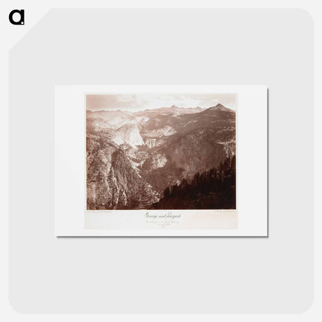 アートポストカード-Yowiye and Pwiyack, Vernal and Nevada Fall, Yo Semite Valley
 - エドワード マイブリッジ Postcard.