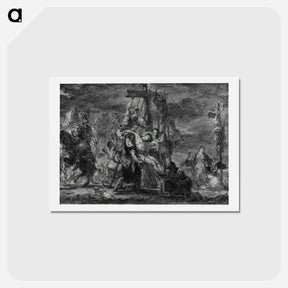 アートポストカード-The Descent from the Cross - ウジェーヌ ドラクロワ Postcard.