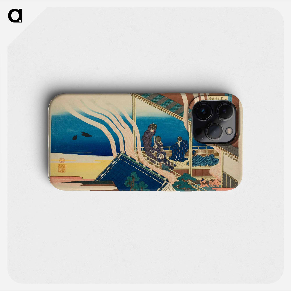 Hokusai Poem by Fujiwara no Yoshitakai - 葛飾 北斎 Phone Case.