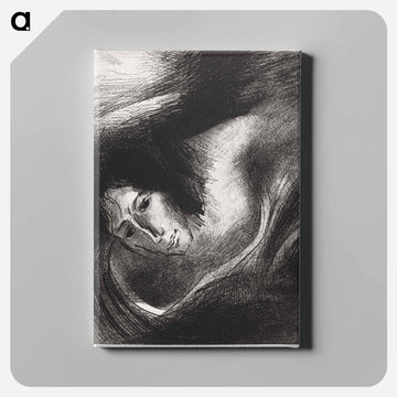 And the Devil That Deceived Them Was Cast Into the Lake of Fire and Brimstone, Where the Beast and the False Prophet Are - オディロン ルドン Canvas.