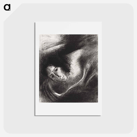 アートポストカード-And the Devil That Deceived Them Was Cast Into the Lake of Fire and Brimstone, Where the Beast and the False Prophet Are - オディロン ルドン Postcard.