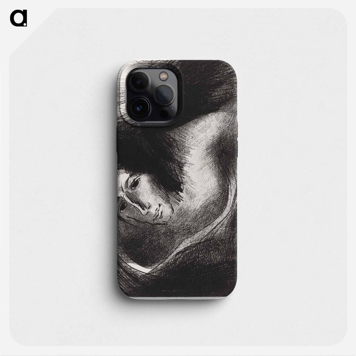 And the Devil That Deceived Them Was Cast Into the Lake of Fire and Brimstone, Where the Beast and the False Prophet Are - オディロン ルドン Phone Case.