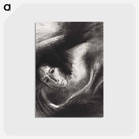 アートポストカード-And the Devil That Deceived Them Was Cast Into the Lake of Fire and Brimstone, Where the Beast and the False Prophet Are - オディロン ルドン Postcard.