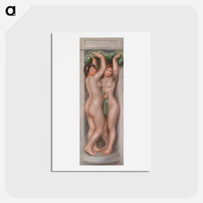 アートポストカード-Caryatids (Cariatides) - ピエール オーギュスト ルノワール Postcard.