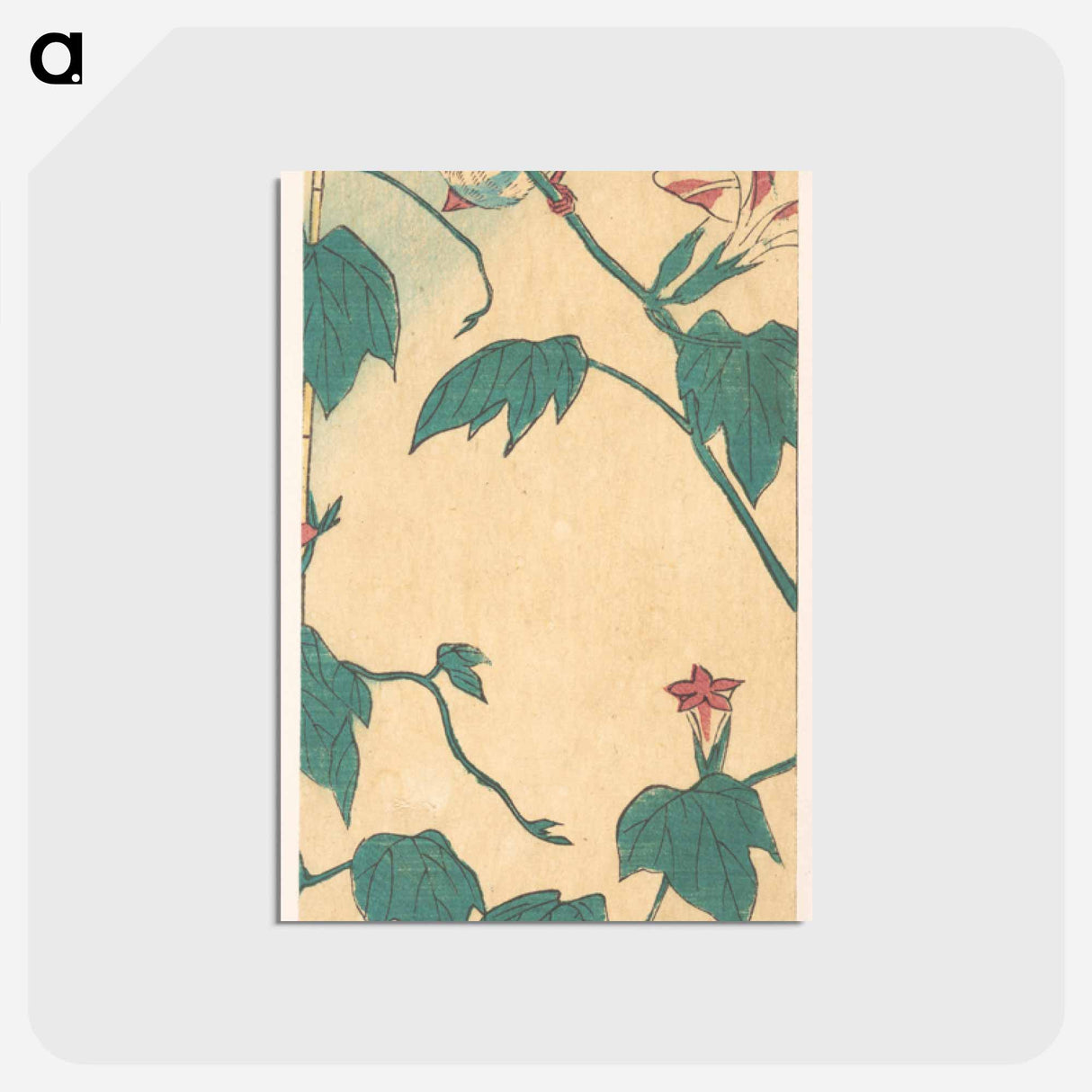 アートポストカード-Bird and Ivy
 - 歌川 広重 Postcard.