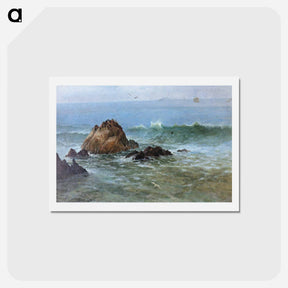 アートポストカード-Seal Rocks on Pacific Coast, California - アルバート ビアスタット Postcard.