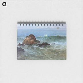 アートメモ帳-Seal Rocks on Pacific Coast, California - アルバート ビアスタット Memo.