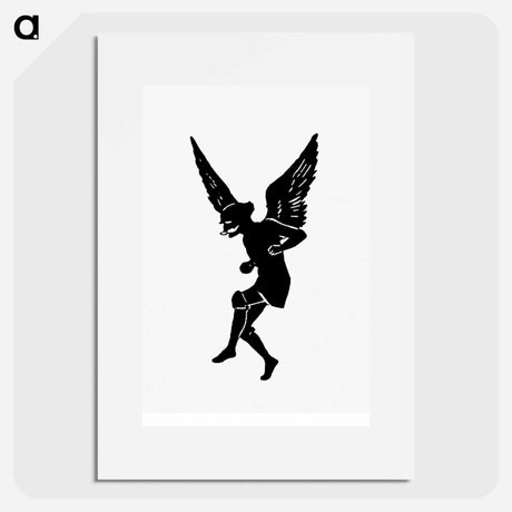 アートポスター-Male Angel Silhouette from Michael's Crag
 - 大英図書館 Poster.