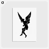 アートポストカード-Male Angel Silhouette from Michael's Crag
 - 大英図書館 Postcard.