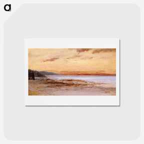 アートポストカード-The Beach at Trouville - ギュスターヴ クールベ Postcard.