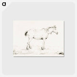 アートポストカード-Standing horse - ジャン ベルナール Postcard.