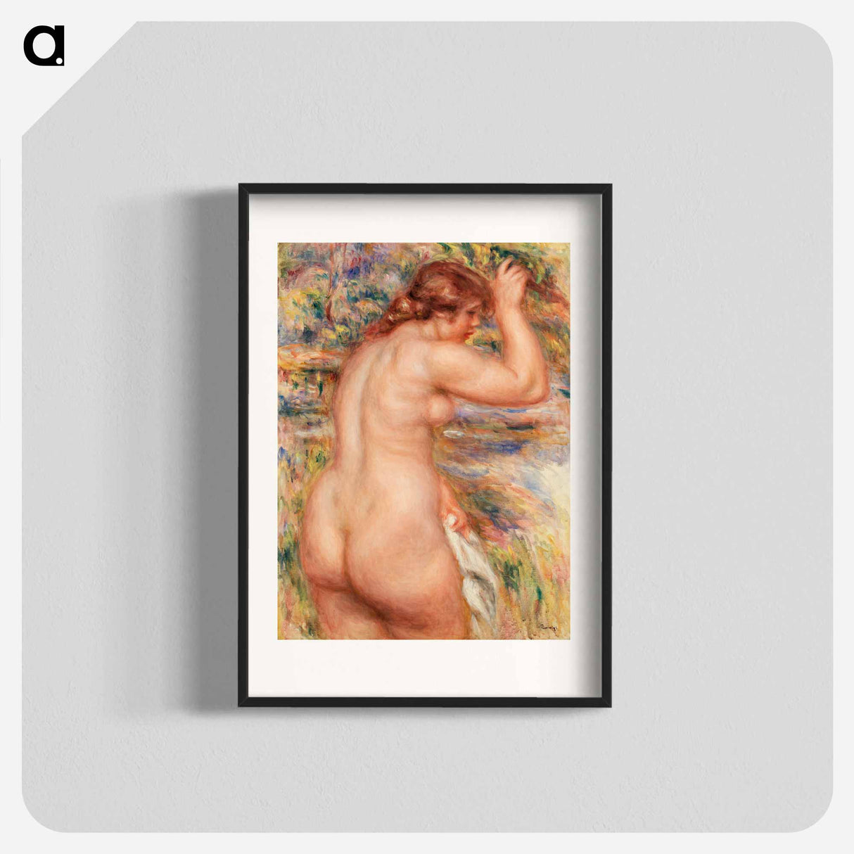 Nude in a Landscape - ピエール オーギュスト ルノワール Poster.