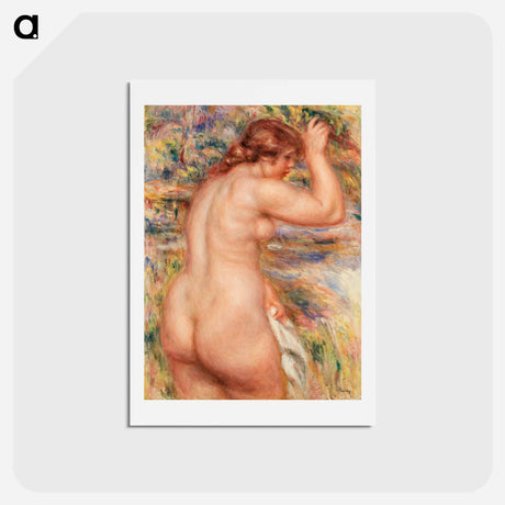 アートポストカード-Nude in a Landscape - ピエール オーギュスト ルノワール Postcard.