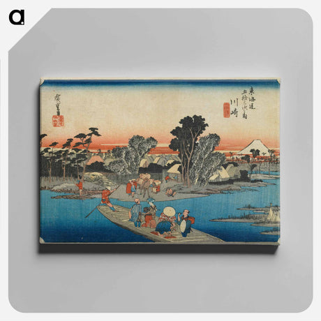 アートパネル-The Rokugō Ferry
 - 歌川 広重 Canvas.
