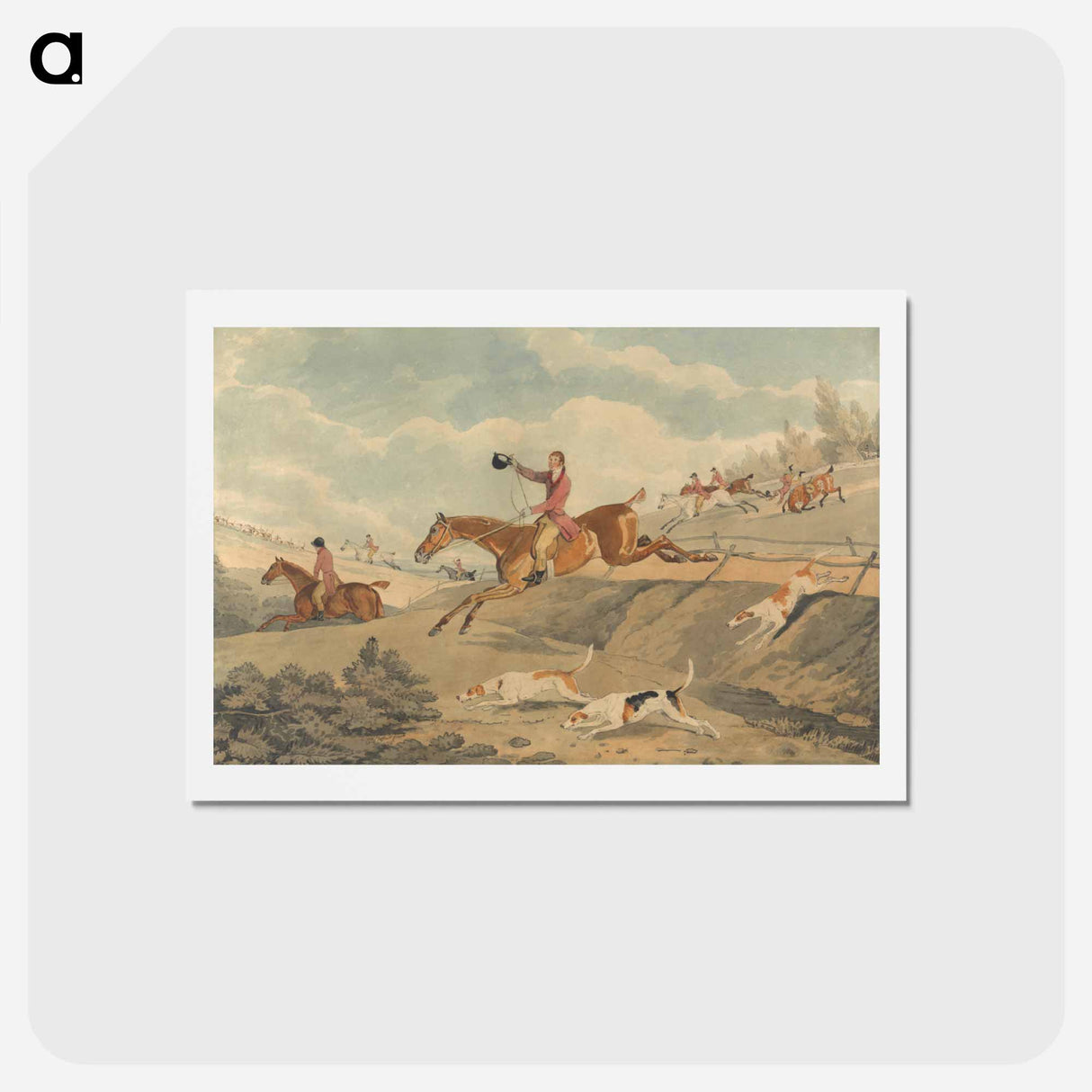アートポストカード-Foxhunting: Full Cry
 - イェール大学アートギャラリー Postcard.