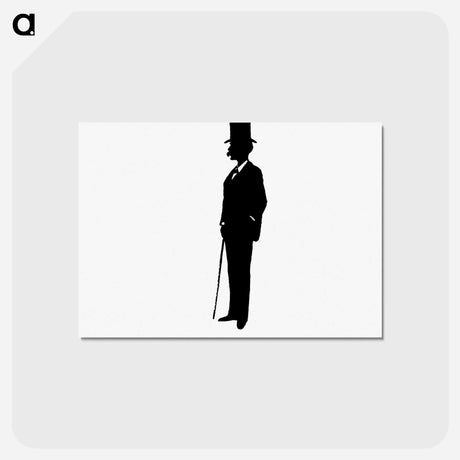アートポストカード-Gentleman Silhouette from Michael's Crag
 - 大英図書館 Postcard.