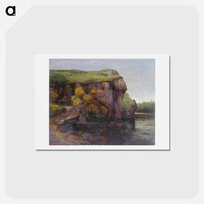 アートポストカード-The Cliff - ギュスターヴ クールベ Postcard.