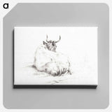 アートパネル-Lying cow - ジャン ベルナール Canvas.