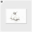 アートポストカード-Lying cow - ジャン ベルナール Postcard.