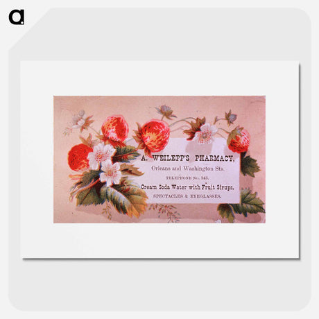 アートポスター-Advertising Card for A. Weilepp's Pharmacy
 - 国立医学図書館 Poster.