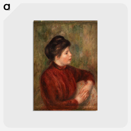 アートポストカード-Woman Leaning on a Chair - ピエール オーギュスト ルノワール Postcard.