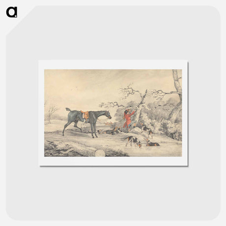 アートポストカード-Treeing a Fox
 - イェール大学アートギャラリー Postcard.