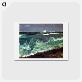 アートポストカード-Seascape - アルバート ビアスタット Postcard.