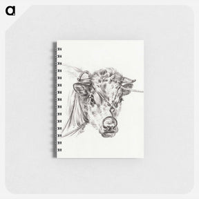 アートメモ帳-Head of a cow, with a ring through the nose - ジャン ベルナール Memo.