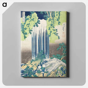 アートパネル-Yōrō waterfall in Mino Province - 葛飾 北斎 Canvas.