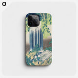 Yōrō waterfall in Mino Province - Katsushika Hokusai Phone Case.