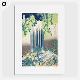 Yōrō waterfall in Mino Province - 葛飾 北斎 Poster.