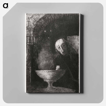 And the Seeker was Engaged in an Endless Search - オディロン ルドン Canvas.