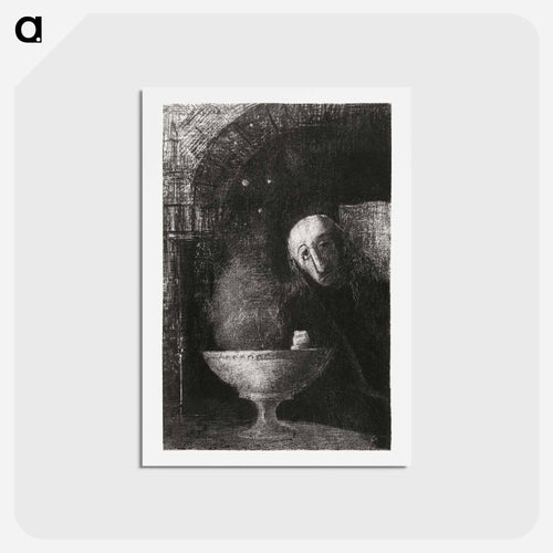 And the Seeker was Engaged in an Endless Search - オディロン ルドン Postcard.