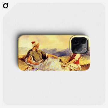 Two Moroccans Seated In The Countryside - ウジェーヌ ドラクロワ Phone Case.