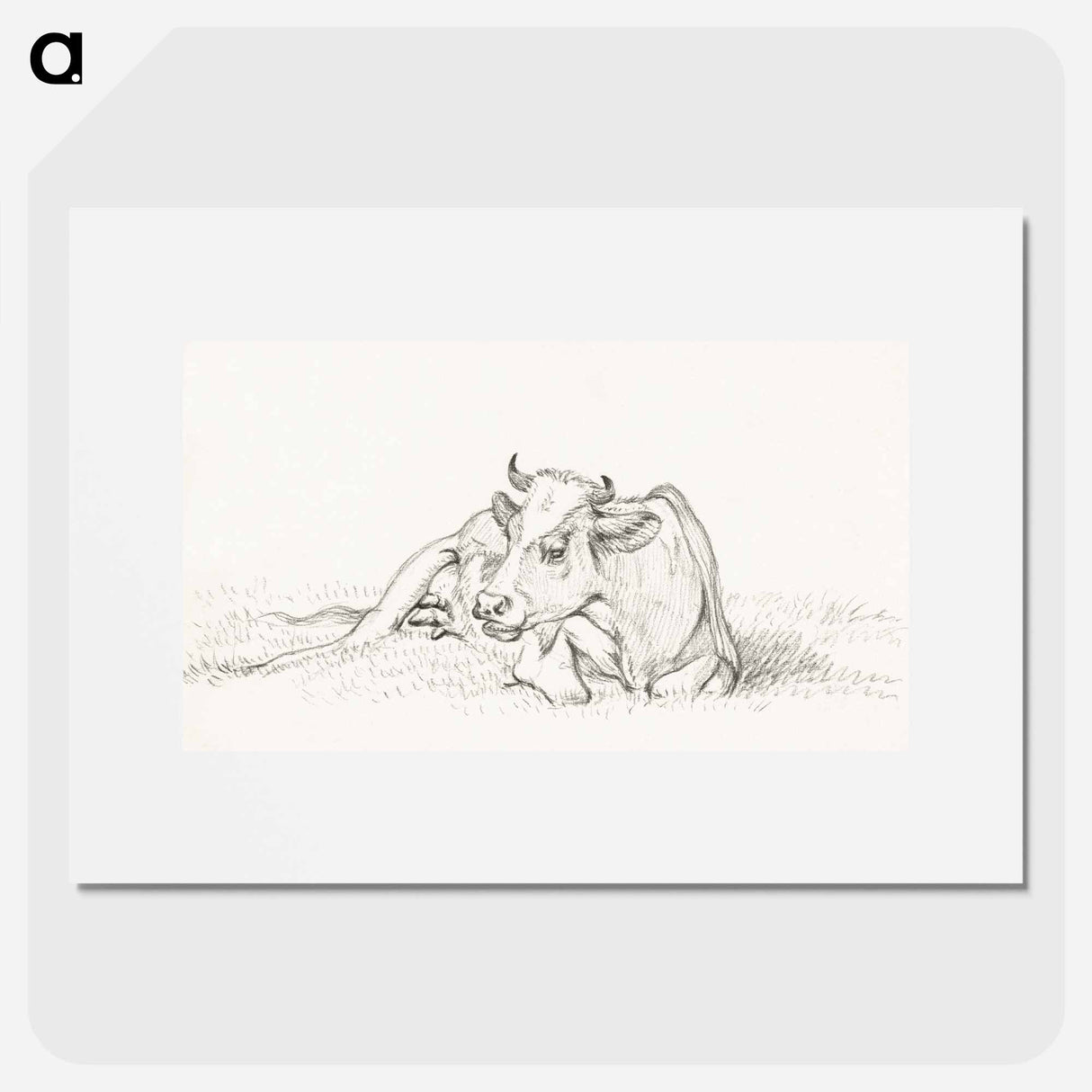 Lying cow - ジャン ベルナール Poster.