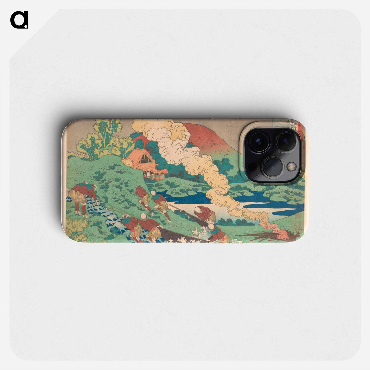 Poem by Kakinomoto Hitomaro - Katsushika Hokusai Phone Case.