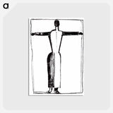 Figure in the form of a cross with raised hands - カジミール マレーヴィチ Postcard.