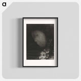 アートポスター-Head of Woman With Corsage of Flowers - オディロン ルドン Poster.