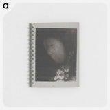 Head of Woman With Corsage of Flowers - オディロン ルドン Memo.