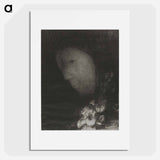 Head of Woman With Corsage of Flowers - オディロン ルドン Poster.