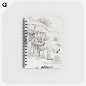 アートメモ帳-On the Terrace of a Hotel in Bordighera: The Painter Jean Martin Reviews his Bill - ピエール オーギュスト ルノワール Memo.