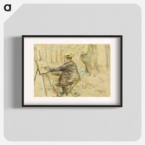 アートポスター-Portret van Henricus, schilderend in de Loolaan te Den Haag - テオ ヴァン ホイテマ Poster.