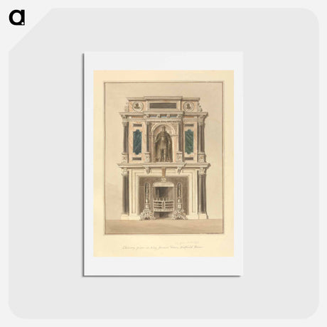 アートポストカード-Chimney piece in King James's Room, Hatfield House
 - イェール大学アートギャラリー Postcard.