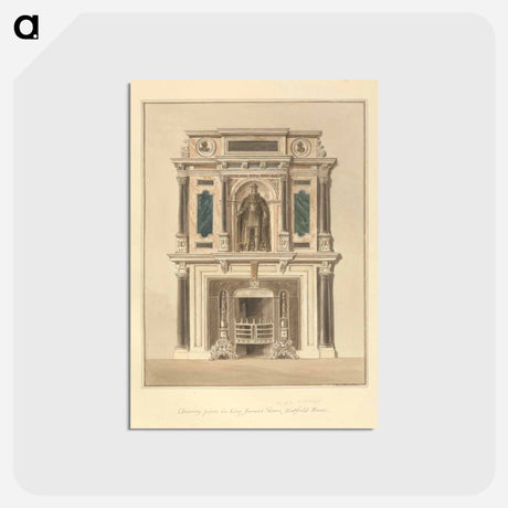 アートポストカード-Chimney piece in King James's Room, Hatfield House
 - イェール大学アートギャラリー Postcard.