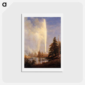 アートポストカード-Old Faithful - アルバート ビアスタット Postcard.